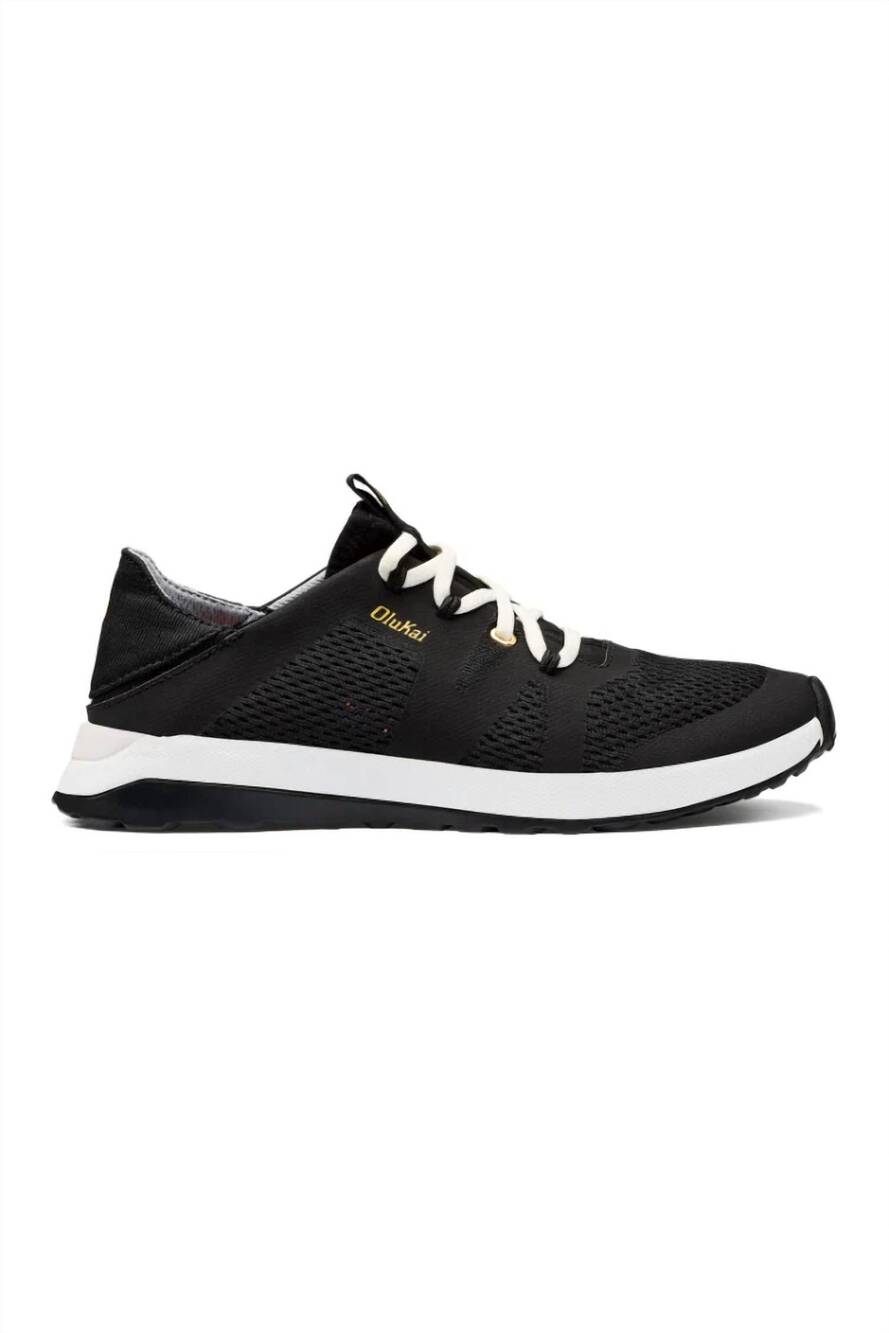 NEW OLUKAI women's huia athleisure shoes in black/black